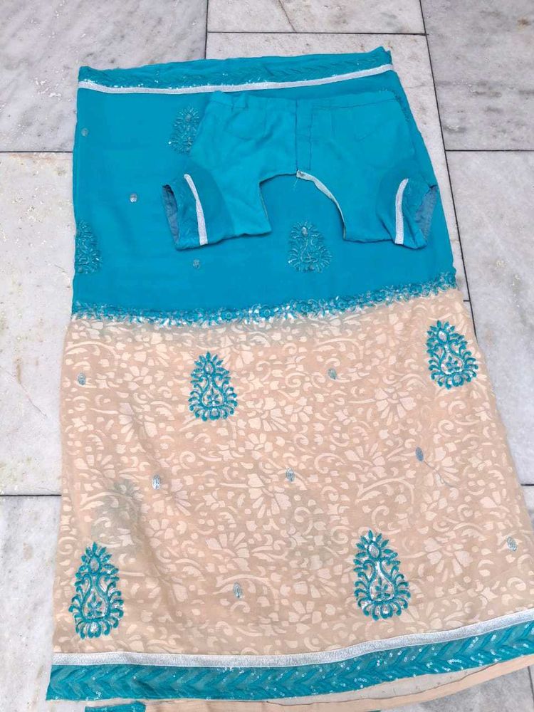 sequence work saree