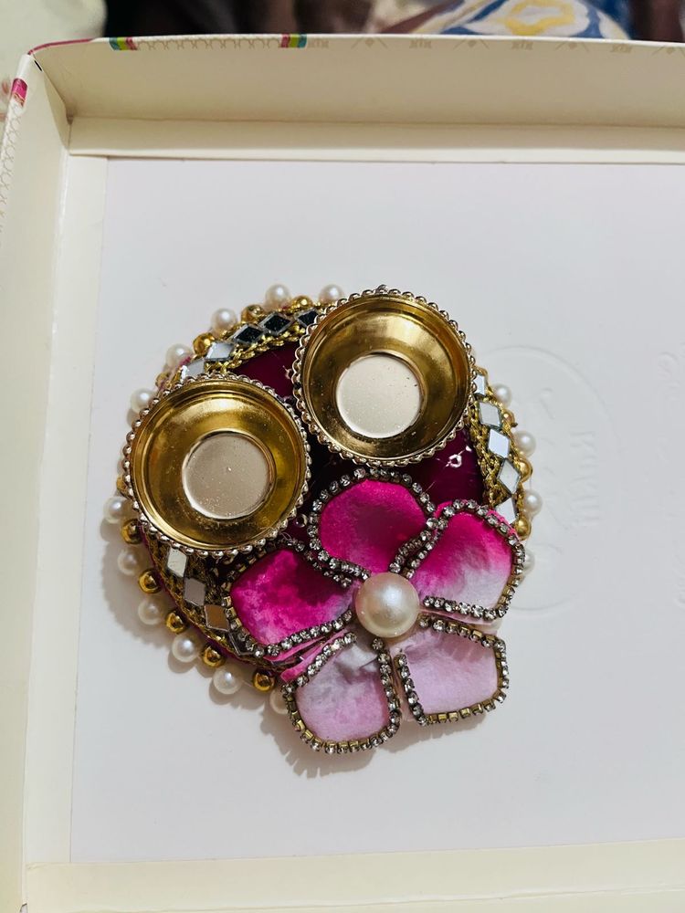 Decorative Tealight Holder haldi kumkum pair of 2