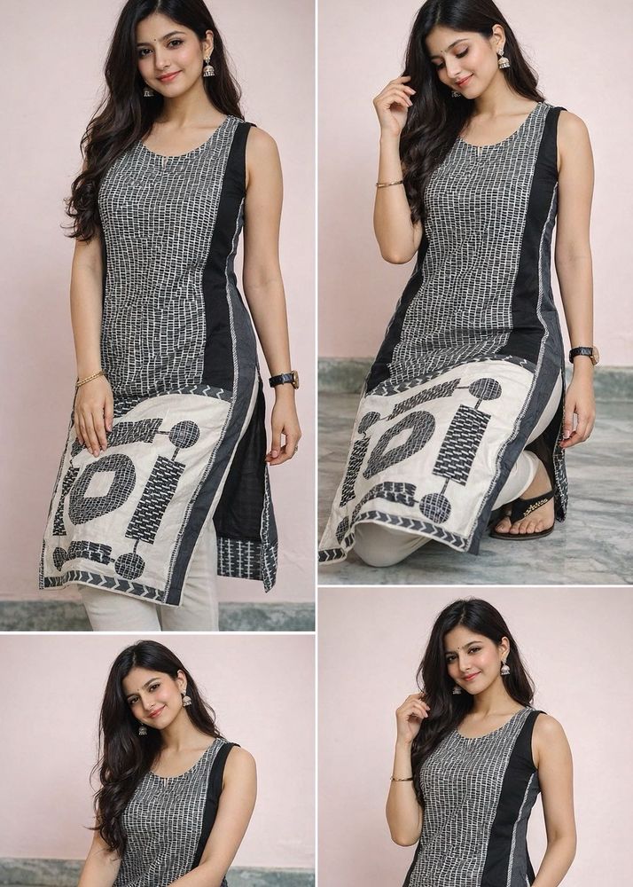 Sleeveless Printed Kurta Unused with tag