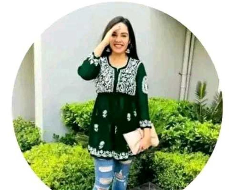 Black chikinkari embroidery Kurti with plazo