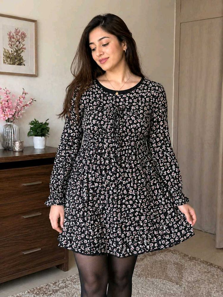Floral Print Mini Dress