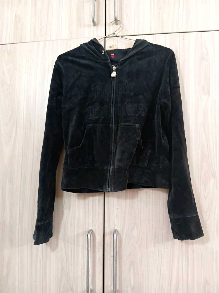 Velvet Zip-Up Jacket