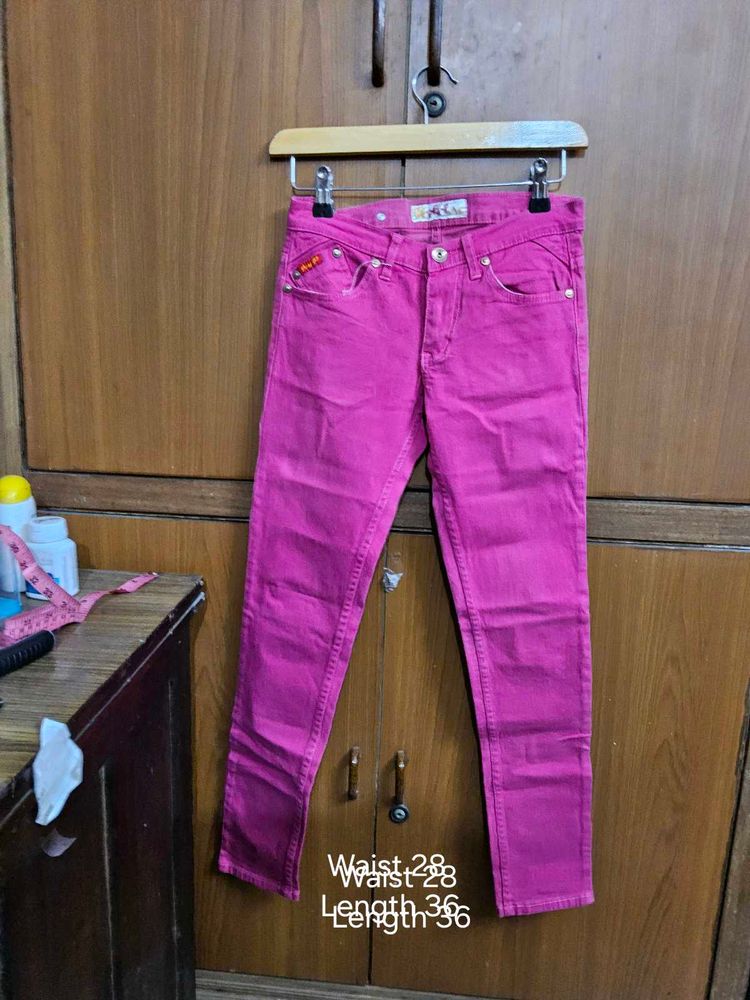 Vibrant Pink Skinny Jeans