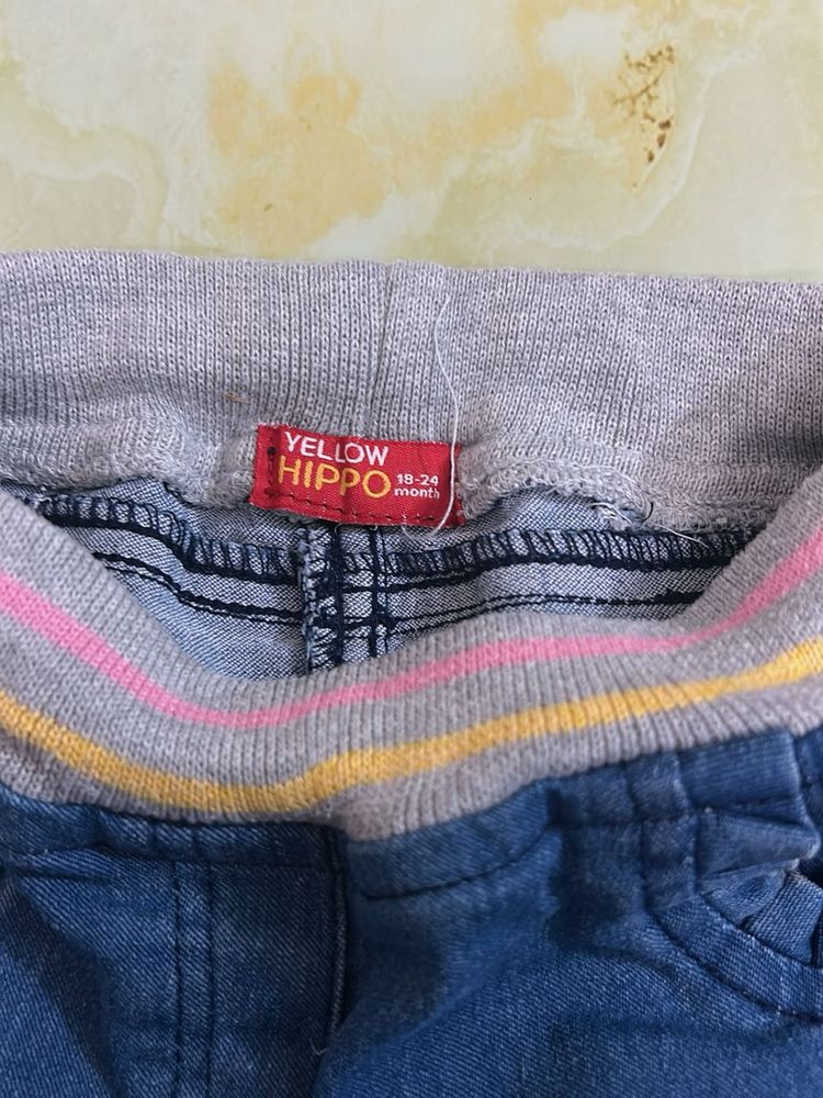 Yellow Hippo Jeans for Toddlers