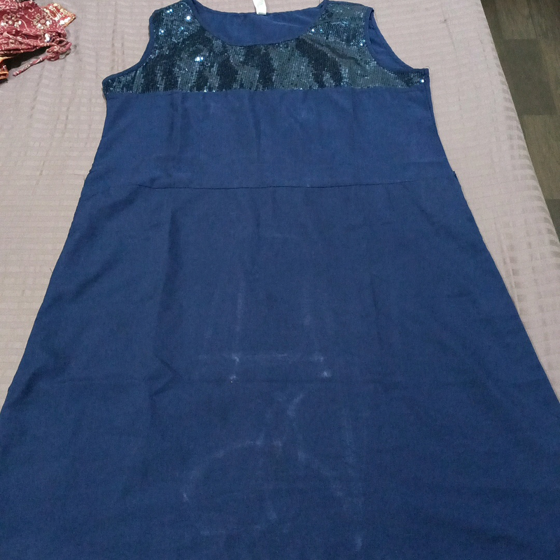 navy blue knee length dress