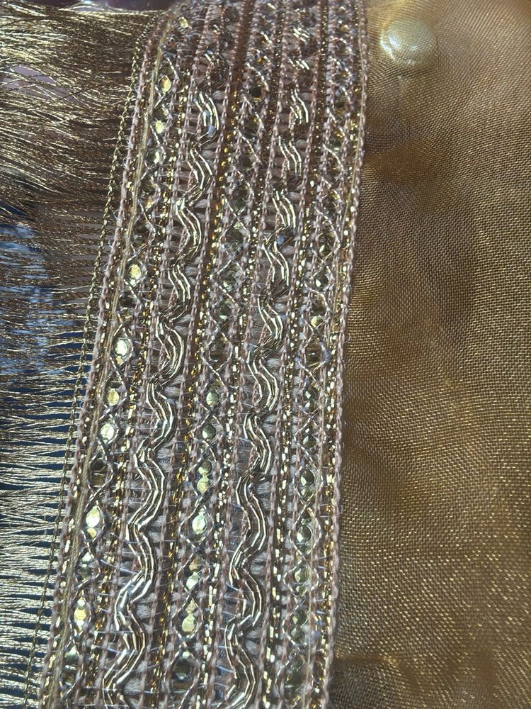 Gorgeous Gold Embellished Saree