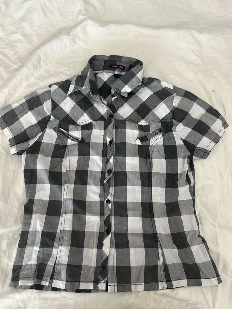 Stylish Checkered Short Sleeve Shirt