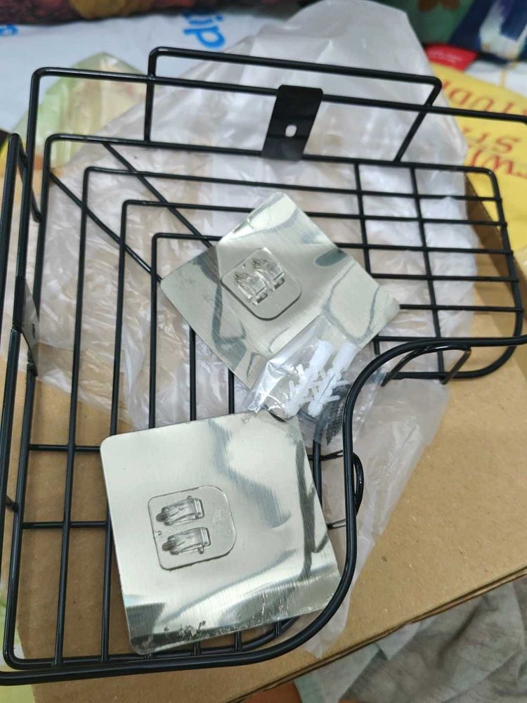 Corner Shelf with Adhesive Hooks 2 piece