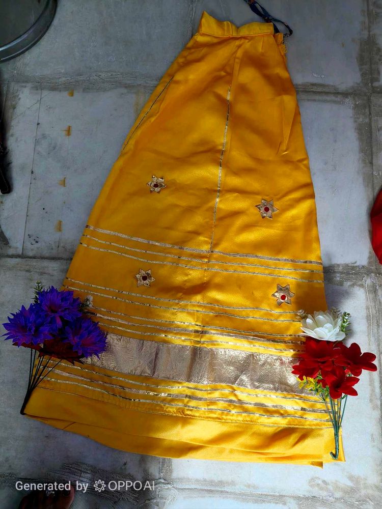 rajputi poshak Vibrant Yellow Silk