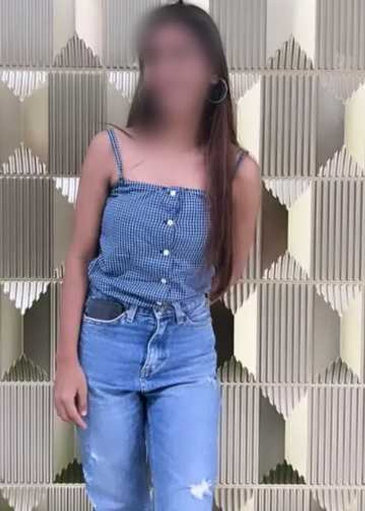 Blue Gingham Button-Up Crop Top