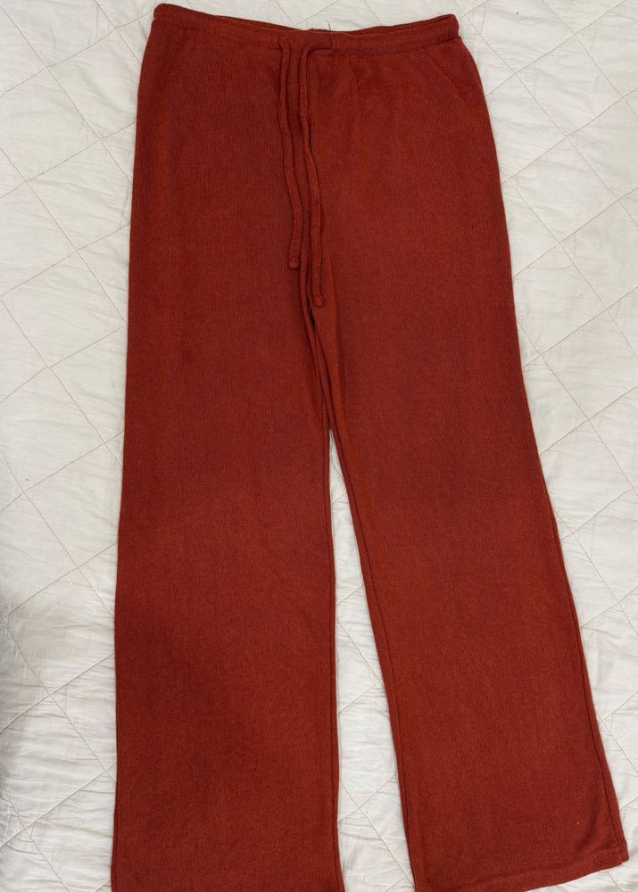 Rust Wide Leg Pants