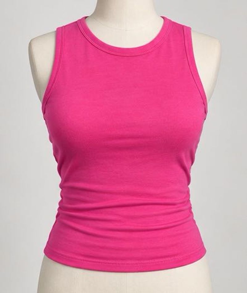 Vibrant Pink Sleeveless Tank Top