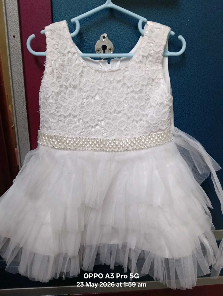 Beautiful White Tulle Baby Dress