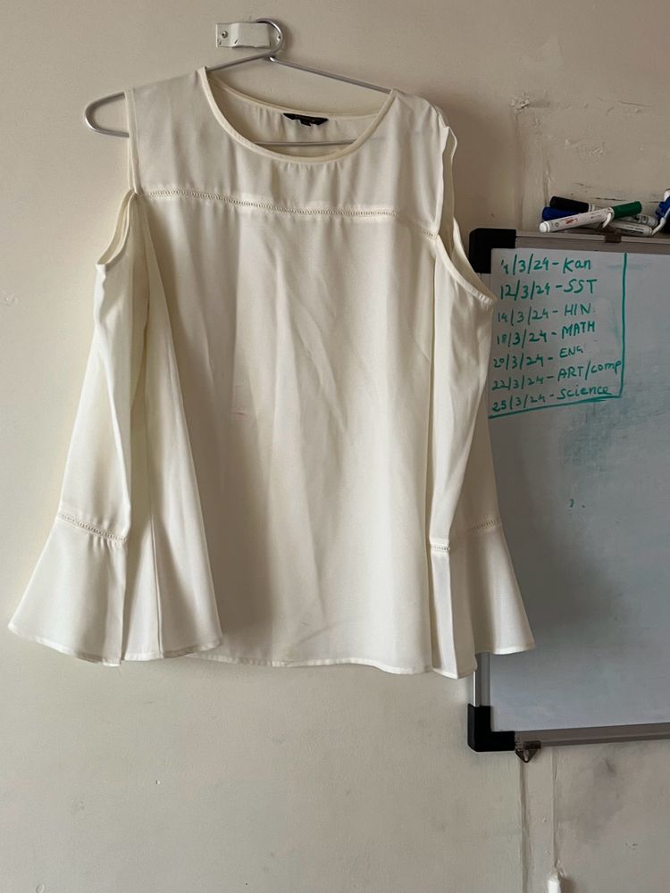 Shoulder Cut With Bell Sleeves Top