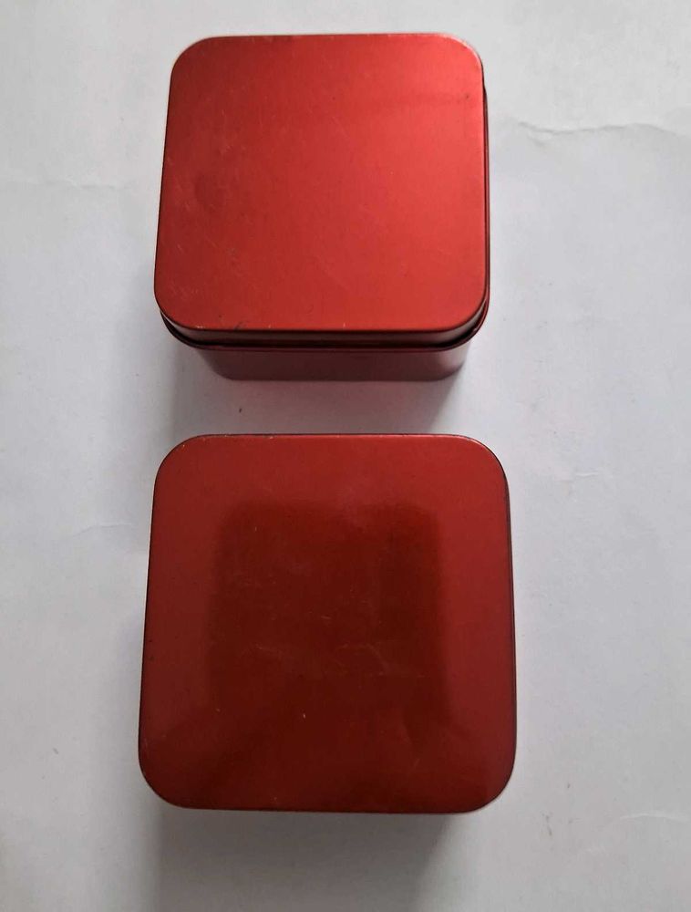 Red Small Storage Tins