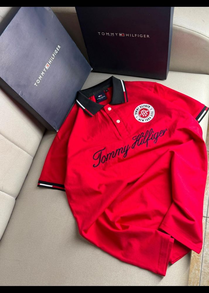 Tommy Hilfiger Red Polo Shirt