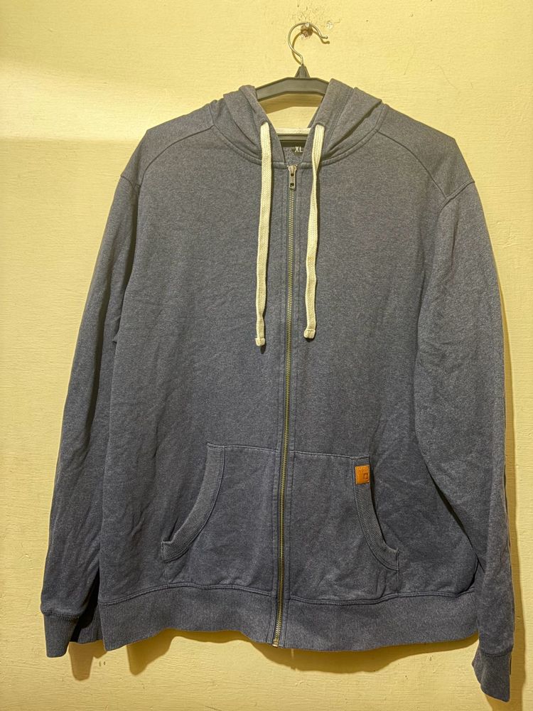 Men's Blue Zip-Up Hoodie