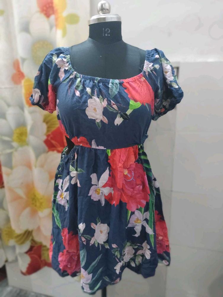 Floral Print Mini Dress