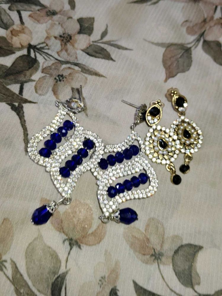 Stunning Blue Crystal Earrings