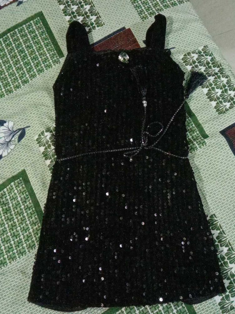 Sparkling Black Sequin Dress