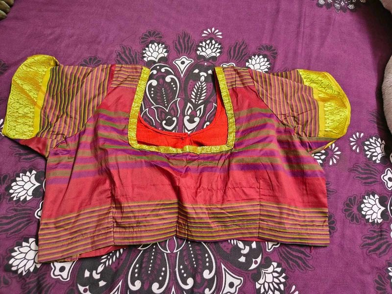 Traditional Striped Silk Blouse