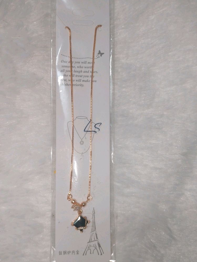 Black Pendant With Chain