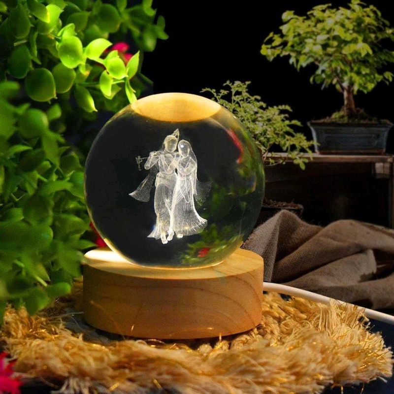 Radha Krishna Crystal Ball Showpiece😽