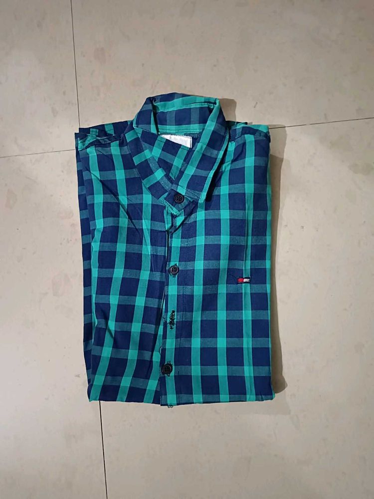 Combo of Checked Button-Down Shirt