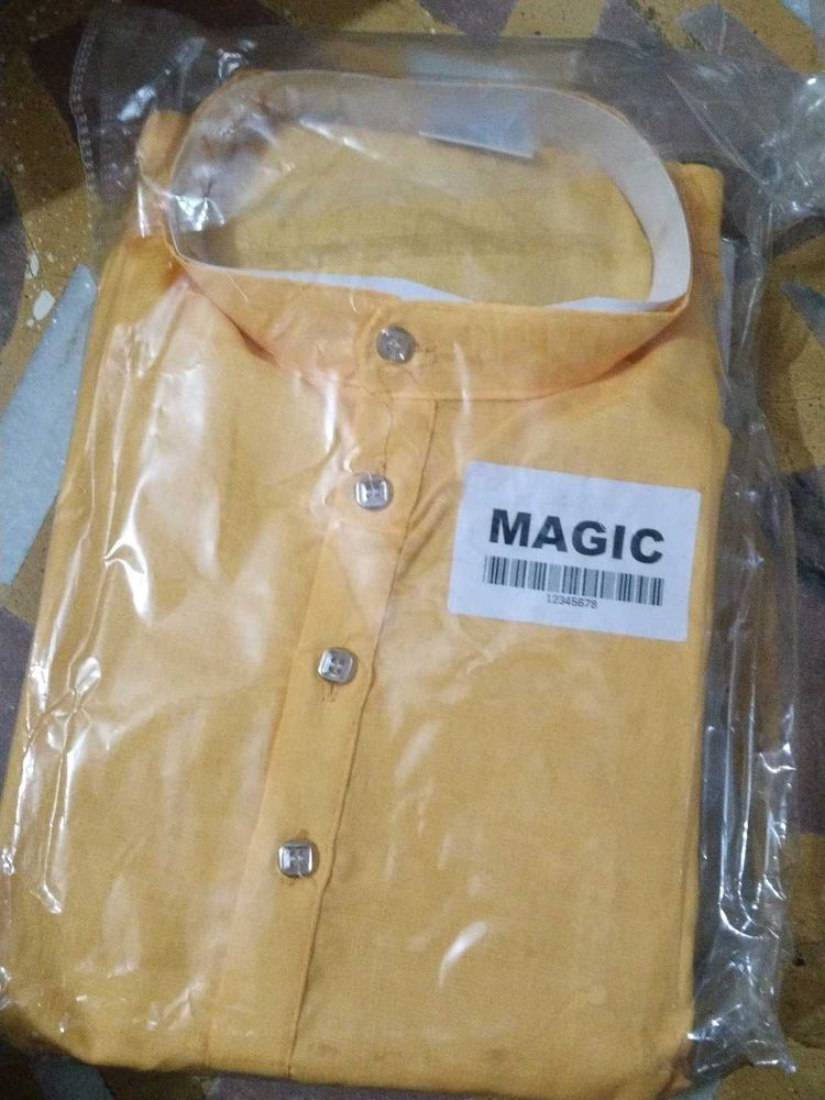 Men's Yellow Kurta and pyjama
