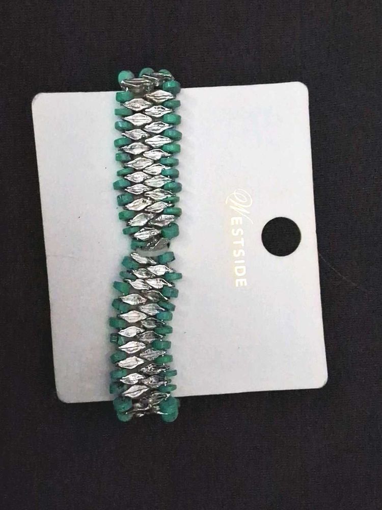 Stylish Green Beaded Bracelet Antitarnish