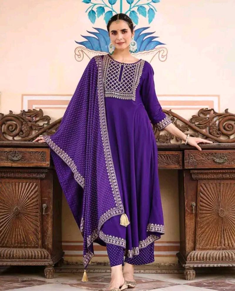 Purple Kurta Set
