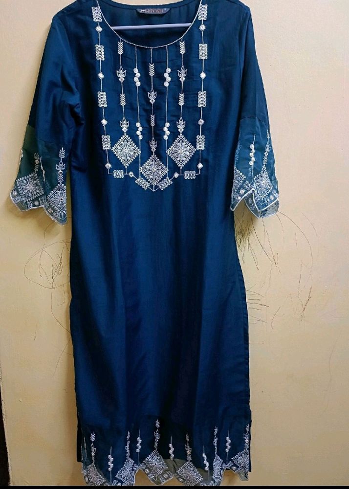Full Embroidery Kurta Set With Dupatta