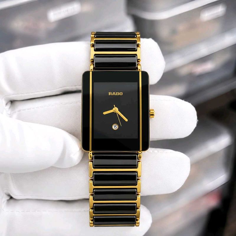 Rado Black Gold Rectangular Watch