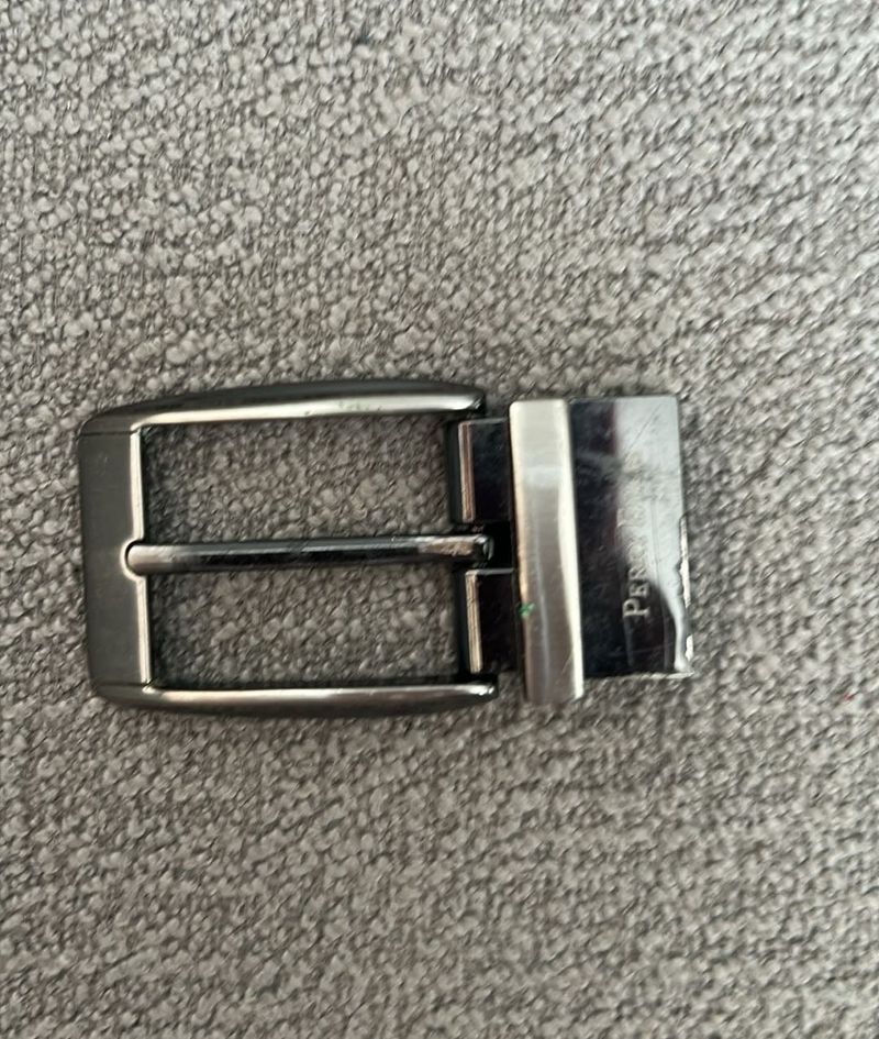 Perry Ellis Belt Buckle – Polished Silver Finish