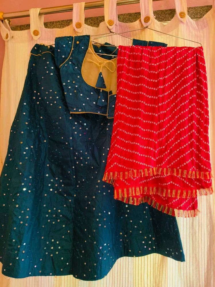 Lehenga Choli with Mirror Work(9-10 yrs)