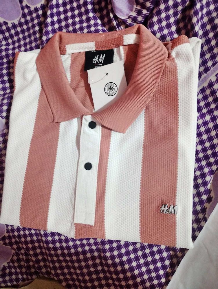 HM striped polo tshirt
