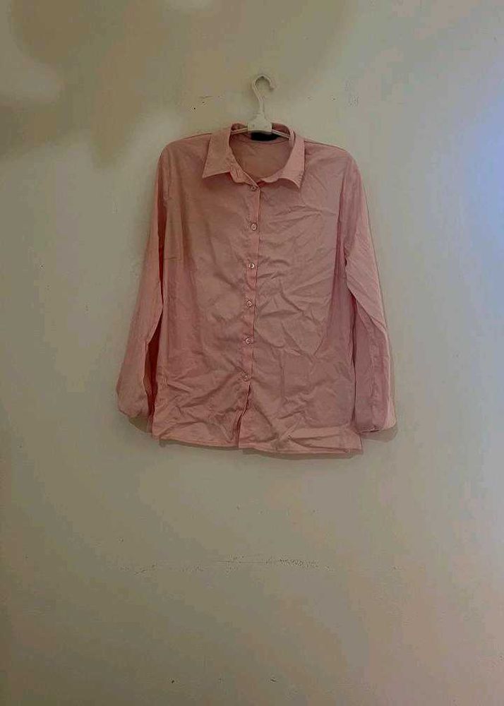 Chic Pink Button-Up Shirt