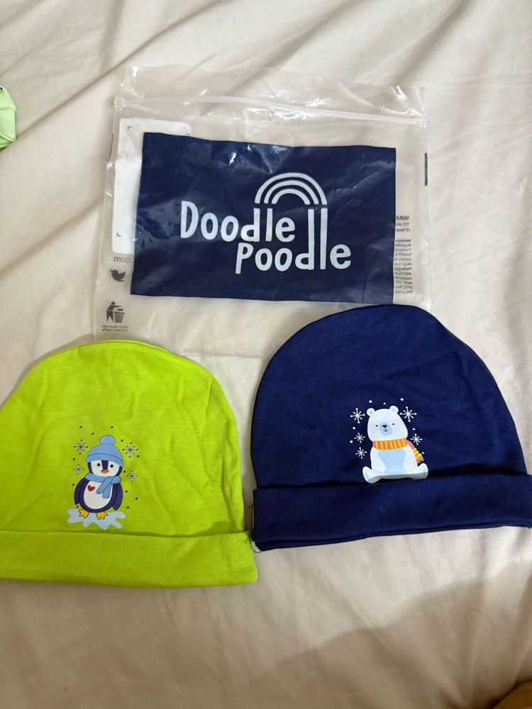 Doodle Poodle Interlock Cotton Caps