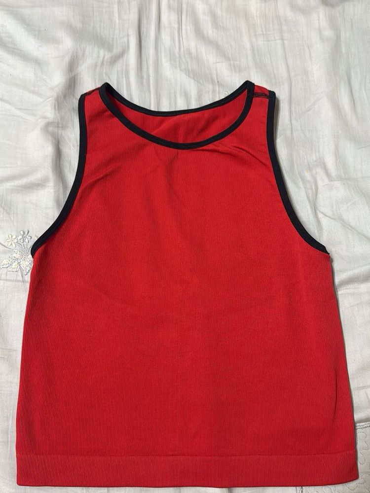 Red Sleeveless Tank Top