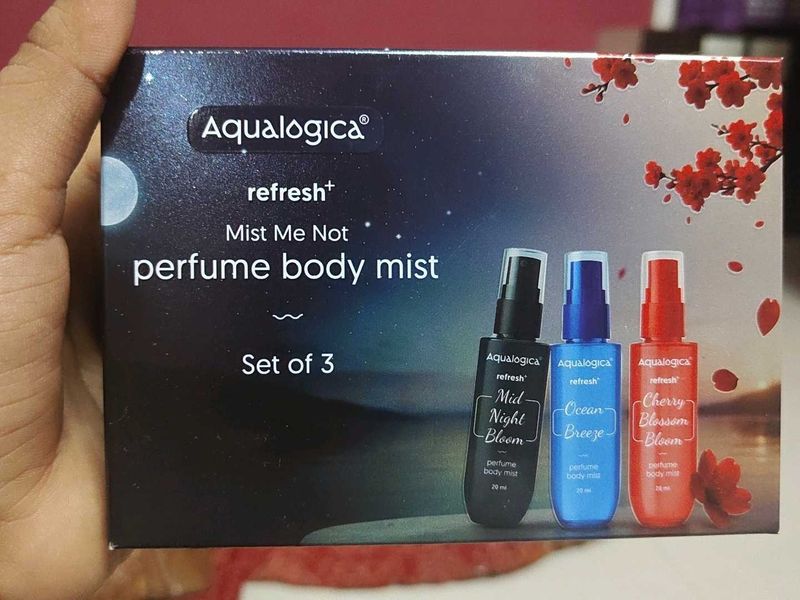 Aqualogica Perfume Body Mist Set of 3 and 1 more