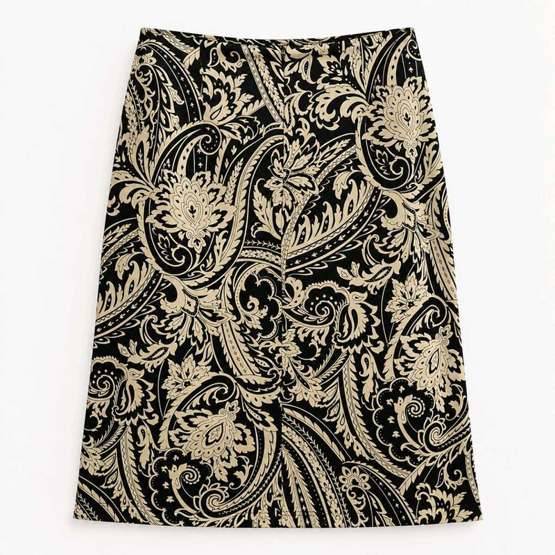 velvet Midi Skirt