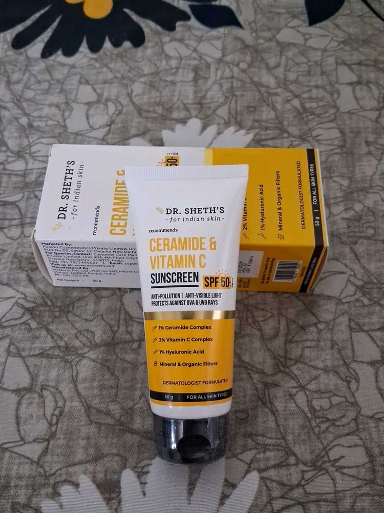 Dr Sheth's ceramide &amp; vitamin c sunscreen