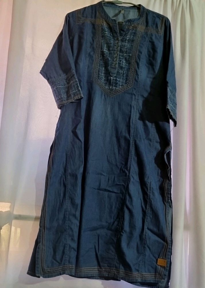 Denim Navy Blue Kurta For Women..ll