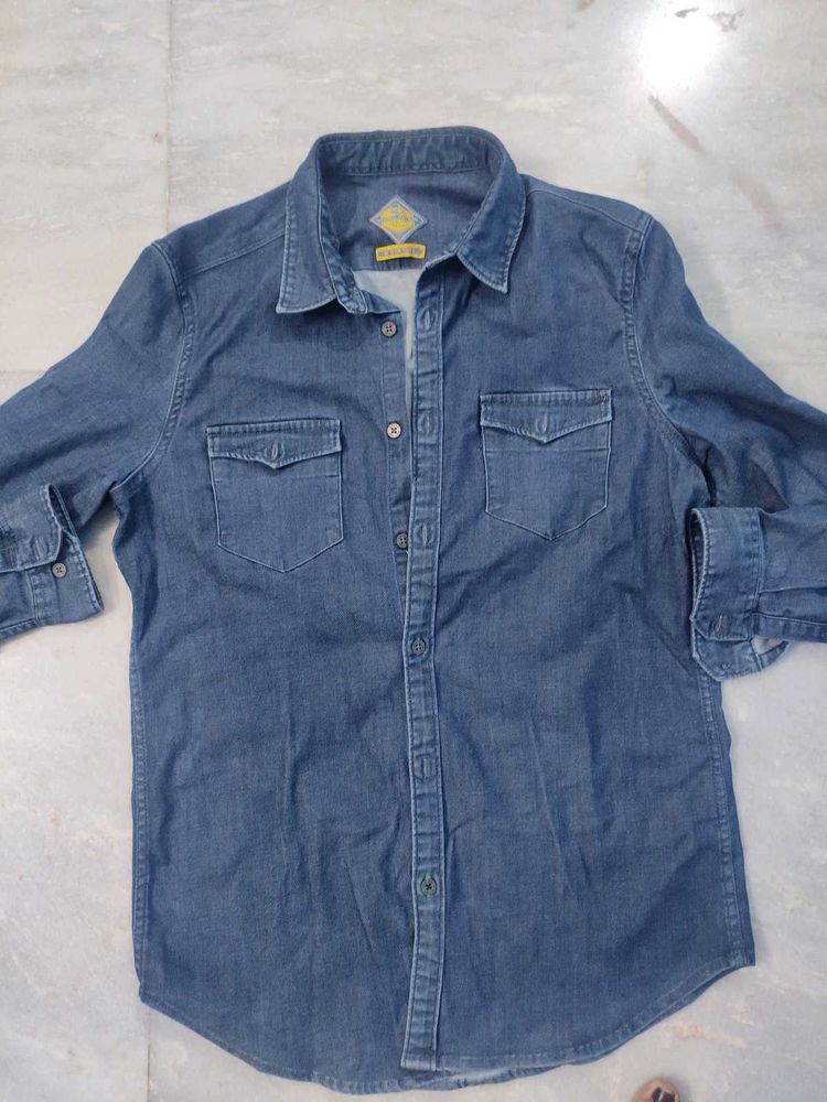 Indigo Nation Branded Denim Shirt