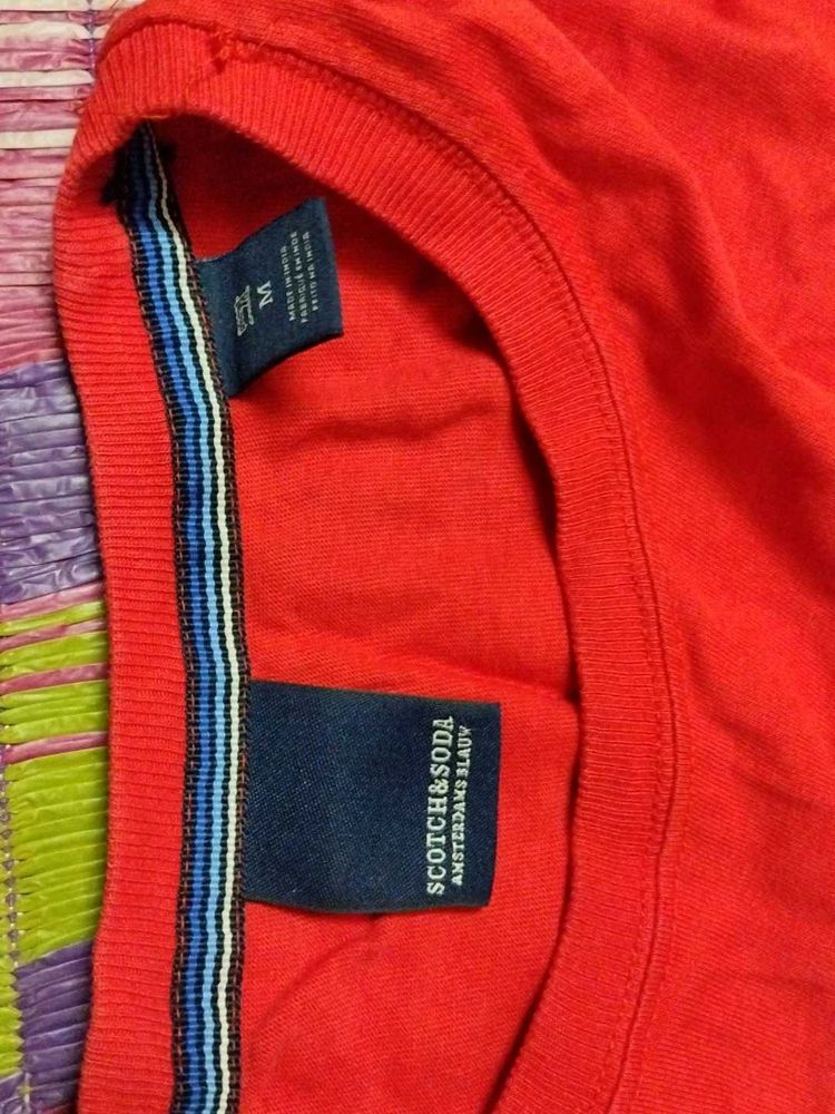 Scotch and soda Red Graphic T-Shirt