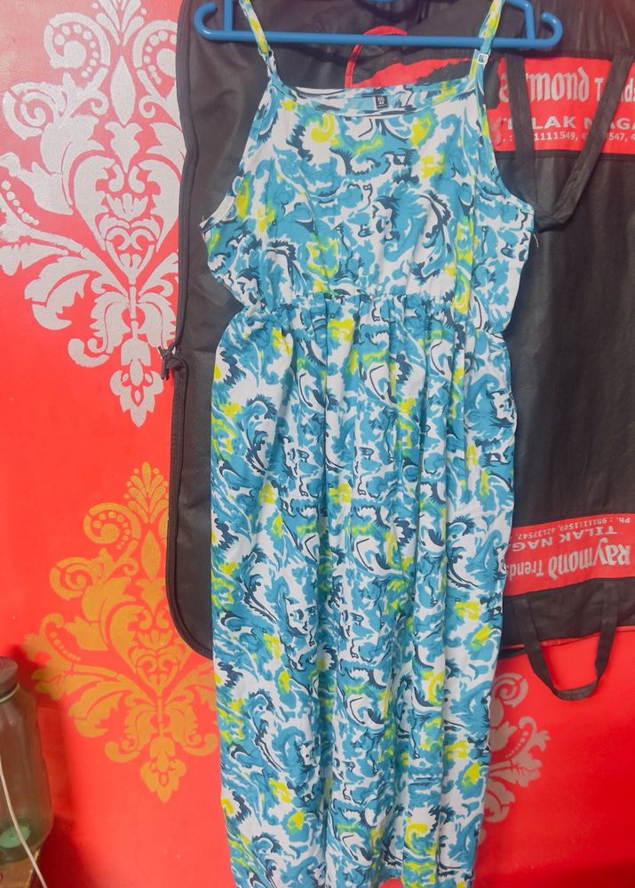Blue &amp; Yellow Printed Sundress