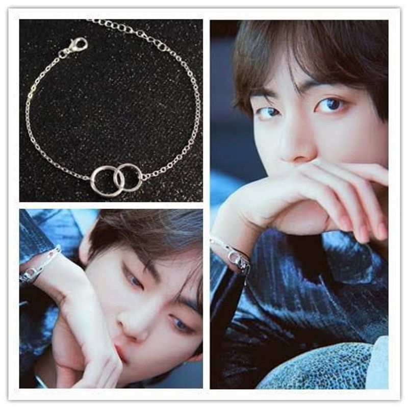 V inspired Interlocking Circle Necklace Set