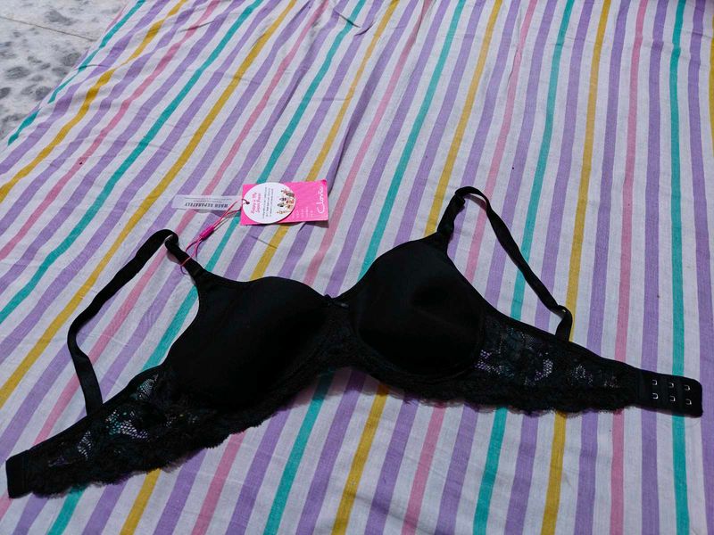 Black Bra with Lace Details