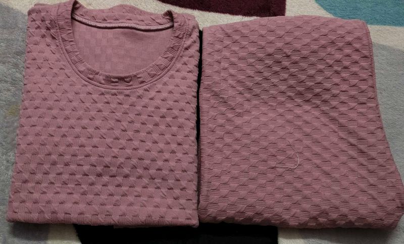 Mauve Textured Co-ord Set