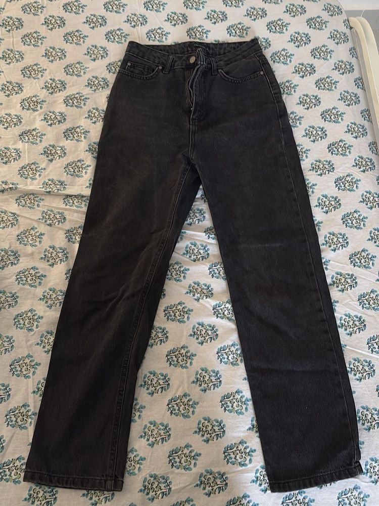 Classic High-Waisted Black Jeans